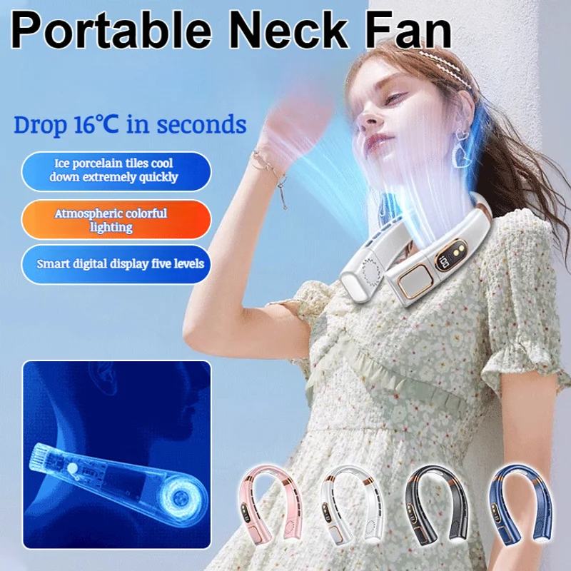 Ice Porcelain Neck Fan